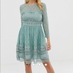 NWT ASOS mint green skater dress SIZE 8